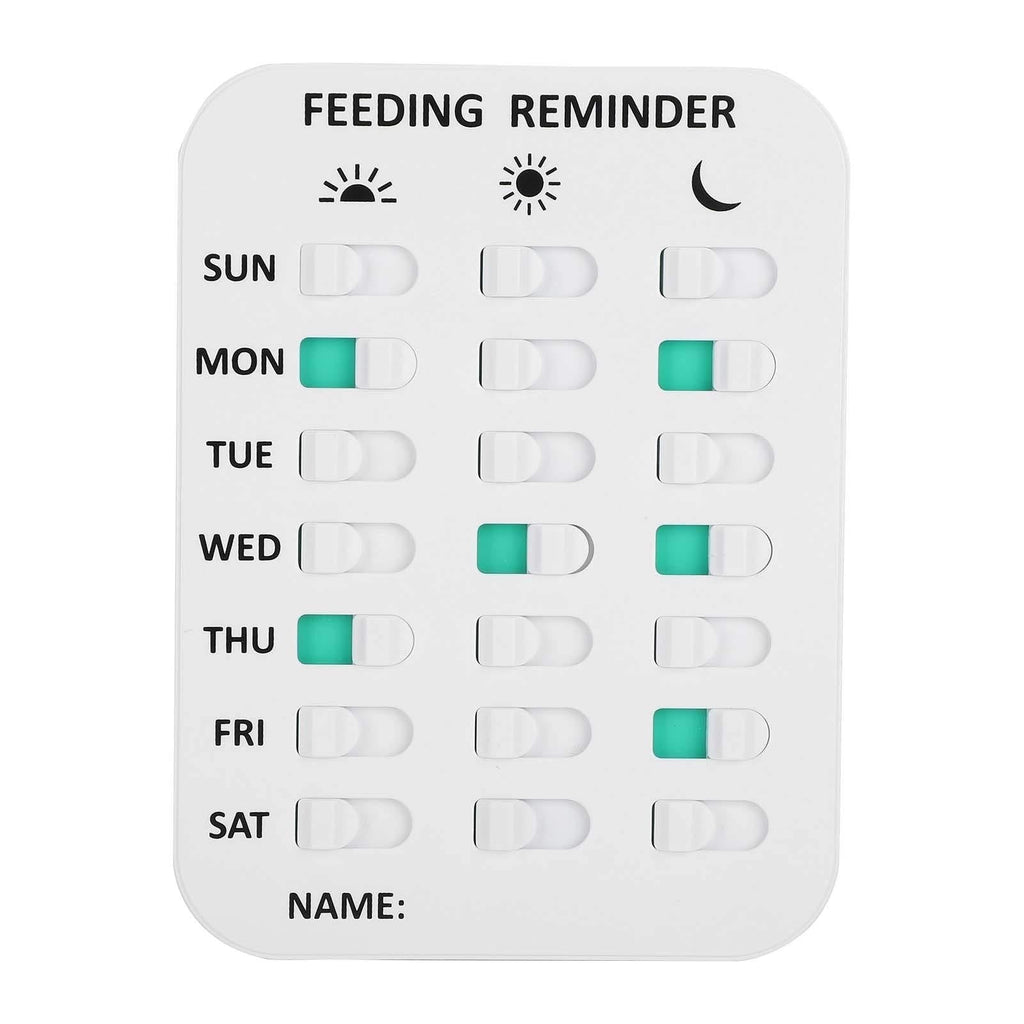 Dog Feeding Reminder Magnetic Reminder Sticker Daily Indication Pet Feeding Chart Chart 3 Times A Day Reminder for Your Puppy Dog Cat(White) White - PawsPlanet Australia