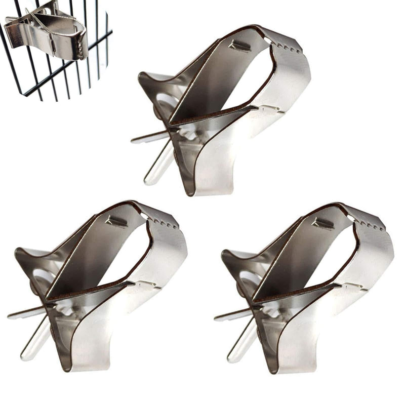 Bird Cage Feeder Food Holder Vegetables Feeder Small Animal Clips for Bird Stainless Steel Parrot Fruit Vegetables Bird Cage Holder with Clamp for Bird Parrot Food Birdseed Vegetable Holder 3 Pieces - PawsPlanet Australia