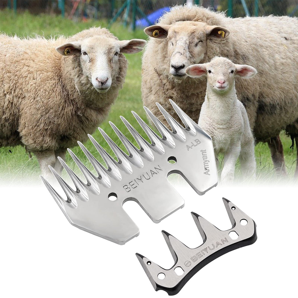 Sheep Blades Shears Kit, Sheep Shearing Combs and Cutters - Metal Sheep Shearing Clippers for Sheep Shears Electric Clippers (Straight) Straight - PawsPlanet Australia