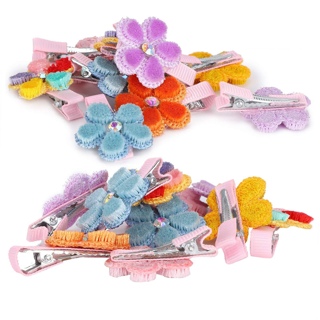 Zerodis 20Pcs Dogs Hair Clip Petal Style Hairpin Cute Pet Dog Cat Headwear Pet Decoration Polyester for Pet Cat and Small Dogs - PawsPlanet Australia