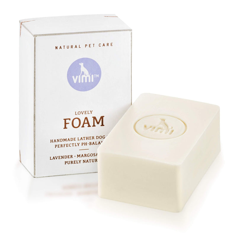 vimi – lovely foam shampoo bar for dogs with sensitive skin I handmade lather dog soap I relief for dry, itchy skin I provides extra shine I purely natural and certified organic ingredients I 100 g - PawsPlanet Australia
