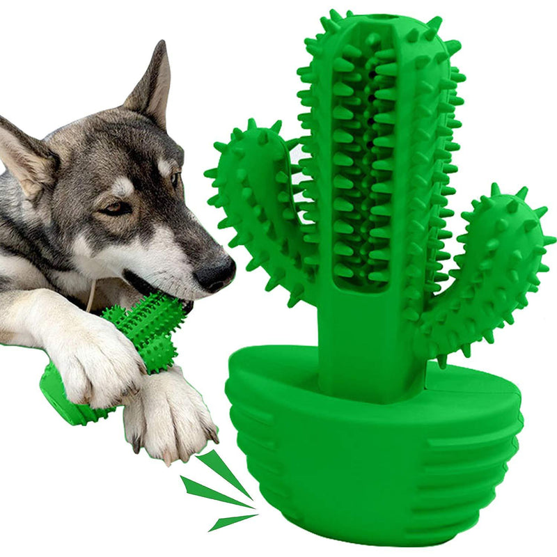 Dog Toothbrush Stick- Pets Dental Care Brushing Effective Nontoxic Natural Rubber Cactus Dog Chew Toys, Dog Dental Stick, Dog Tooth Cleaning Suitable for Medium and Large Dogs to Chew and Massage - PawsPlanet Australia