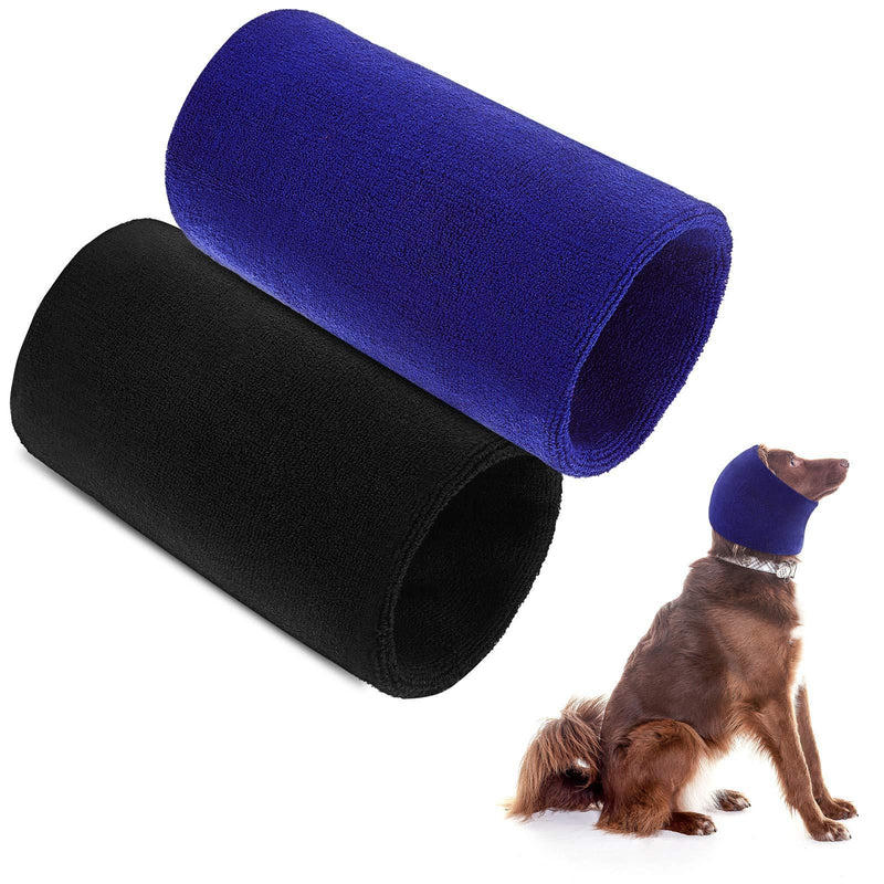 Frienda 2 Pieces Dog Snood Dog Neck and Ears Warmer Pet Dog Hoodie Dog Ear Wrap Snood Warm Winter Dog Hat Knit Snood Headwear for Comfort, Anti-anxiety at Noise Place 20 x 15 cm - PawsPlanet Australia