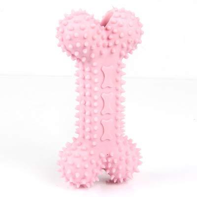 Dog Toys Doggy Chew Chewing Aggressive Pet Tooth Biting Molar Anti-bite Puppy Toothbrush , Non-Toxic Dogs Bite, Durable Teeth Cleaning Bone Tough Strong Teething Toy for Small/Medium/Large (Pink) Pink - PawsPlanet Australia