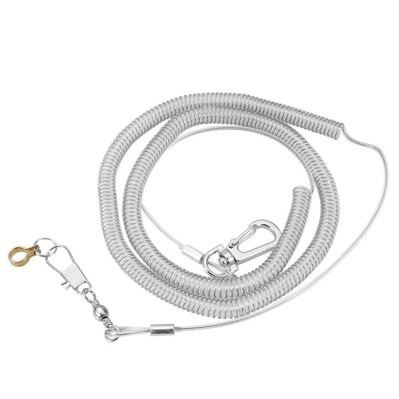 Oumefar 6m Bird Flying Rope Anti-bite Pet Leash Kits Stainless Steel Bird Foot Chain with Ring for Bird Parrot Flying Training(4.5MM+6M) 4.5MM+6M - PawsPlanet Australia