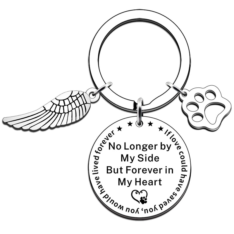 JMIMO Pet Dog Memorial Keyring for Pet Dog Cat Lover Sympathy Gift Loss of Dog Personalized Remembrance Key Chain with Dog Cat Paw Prints Gifts Forever in My Heart for Pet Owner Men Women - PawsPlanet Australia