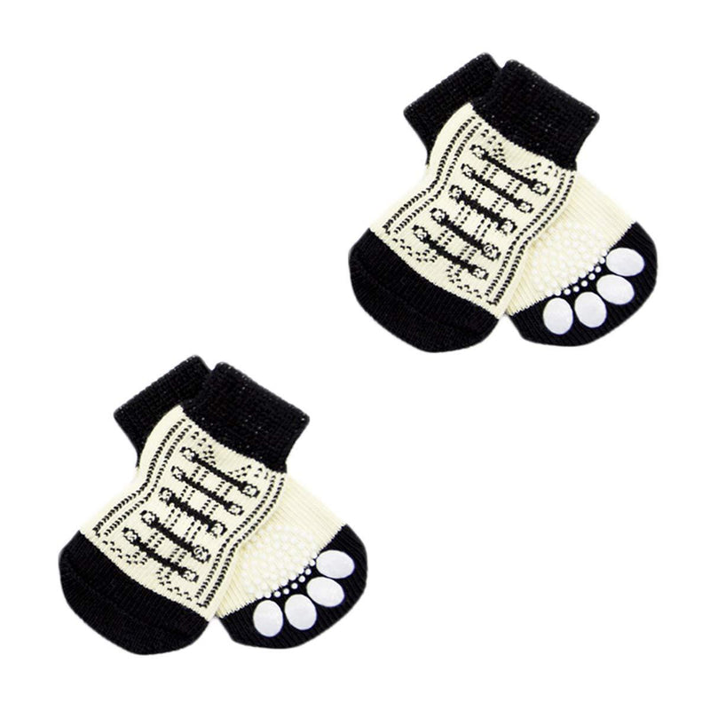 JieGuanG Dog Boots, 4Pcs Anti-Slip Waterproof Black Pet Accories for Small Dogs Cat - PawsPlanet Australia