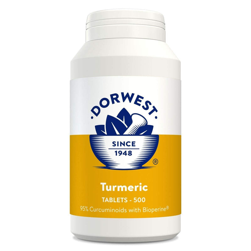 DORWEST Herbs Turmeric Tablets for Dogs and Cats - NEW 500 Tablet Size, 0.1 kg - PawsPlanet Australia