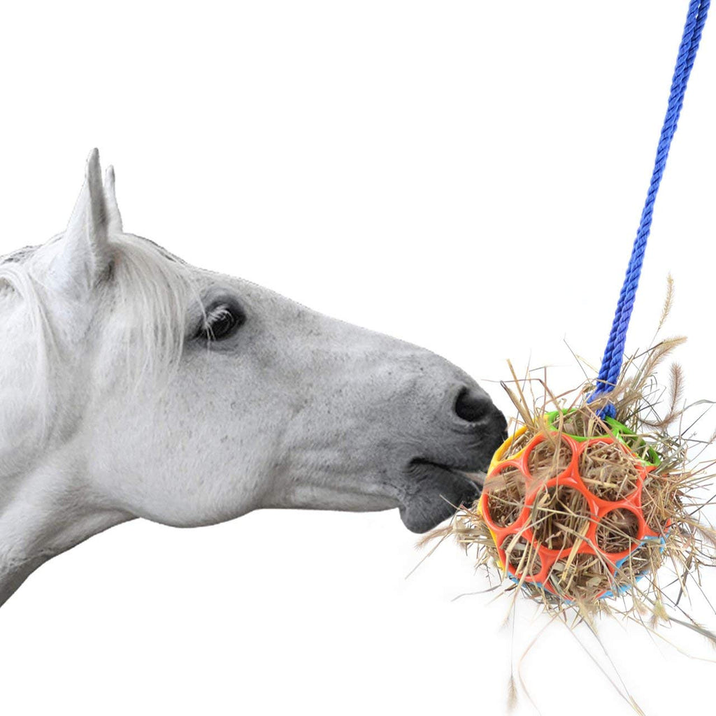 Horse TreatBall Hay Feeder Toy Ball Hanging Feeding Toyfor Horse Stable Stall Relieve Stress - PawsPlanet Australia