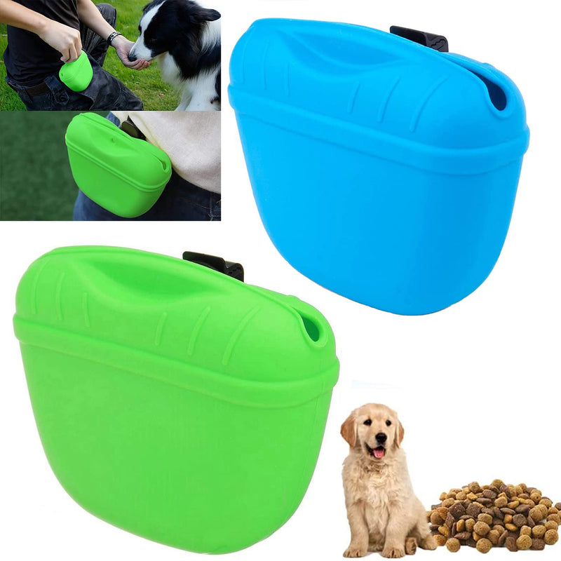 MILIWAN Dog Treat Pouch Silicone Dog Treat Bags Dog Training Bag with Magnetic Closing and Waist Clip for Dog Training Walking?2PCS? - PawsPlanet Australia
