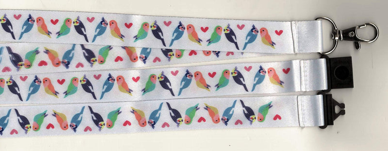 1 x Love Birds Budgies Cockatiels Parrots Cute Colourful Breakaway Safety Neck Strap Lanyard: Free UK P&P - PawsPlanet Australia