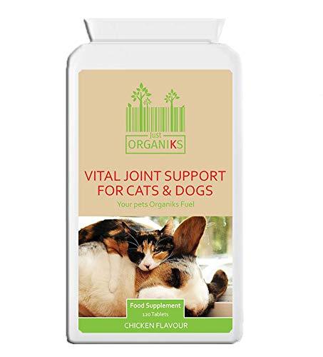 Just Organiks Dog Joint Care Supplements- for Hip & Joint, Cats, with Glucosamine and Natural Ingredients, 120 Tablets - PawsPlanet Australia