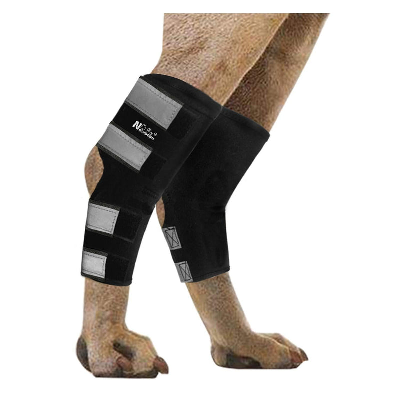 NGLVKE Dog Rear Leg Hock Brace 2 Pack, Joint Brace Used for Sprains, Hind Leg Support for Arthritis, Stability After Injury, Dog Hock (Ankle) Support (S) S - PawsPlanet Australia