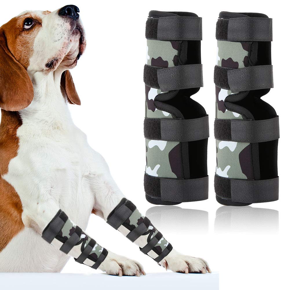 needlid Dog Legs Wrap, 1 Pair Dog Leg Brace, Hook and Loop Design for Protects Wounds(Camouflage, S) Camouflage, S - PawsPlanet Australia