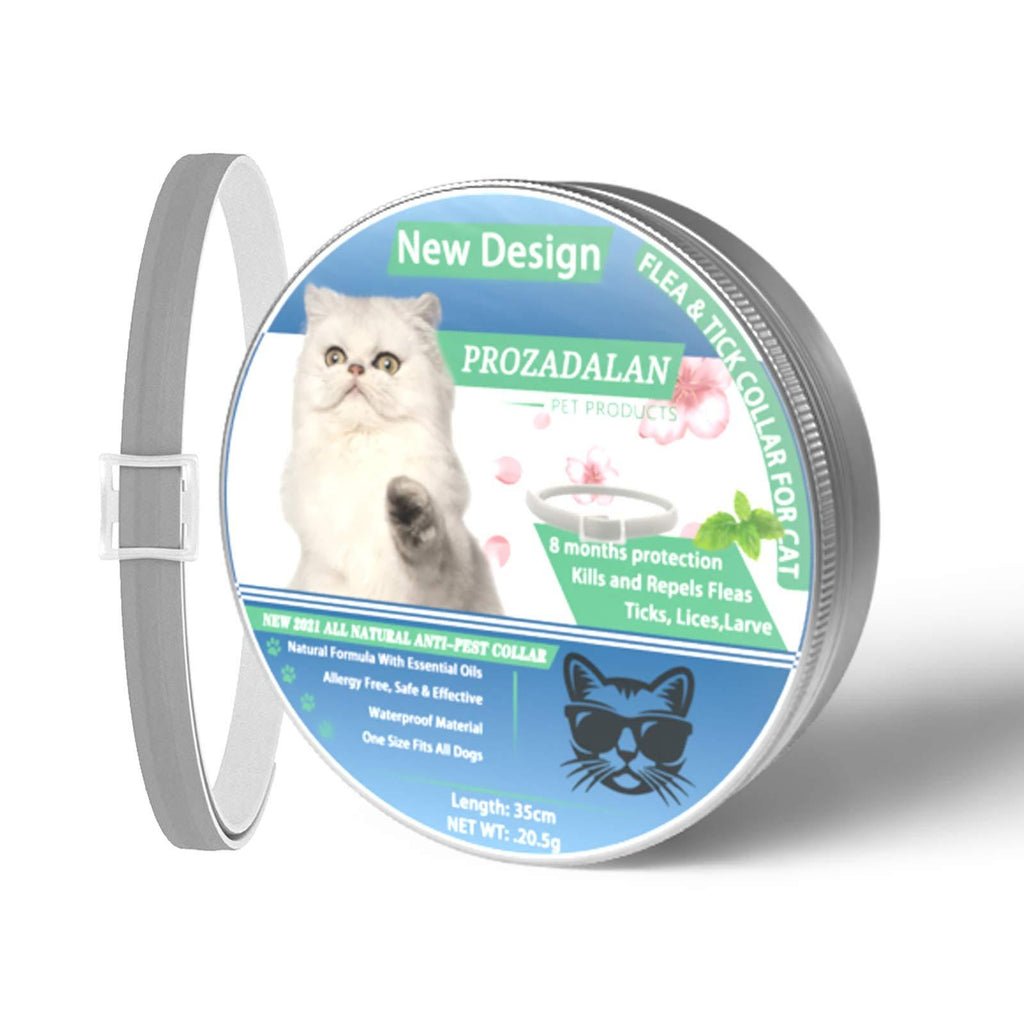 Flea Collar for Cat, 8 Months Protection Flea Treatment for Cat, 100% Natural Waterproof & Adjustable Cat Flea and Tick Collars, Effectively Repel Lice, Fleas, Pests for Kittens, Medium and Large Cats - PawsPlanet Australia