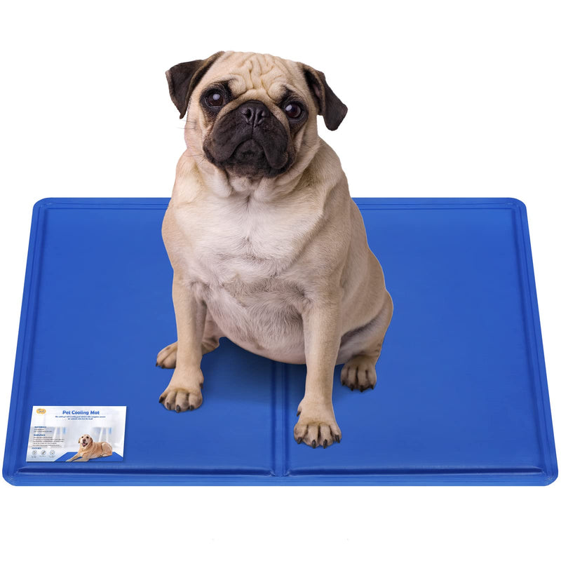 PETTOM Dog Cooling Mat Medium 65x50 cm, Non-Toxic Gel Self Cooling Pad For Pet Dog Cat, Indoor and outdoor using in Pet bed, Sofa, Car Seat, Beach, Great for Dogs Cats in Hot Summer M: 65 x 50 CM - PawsPlanet Australia