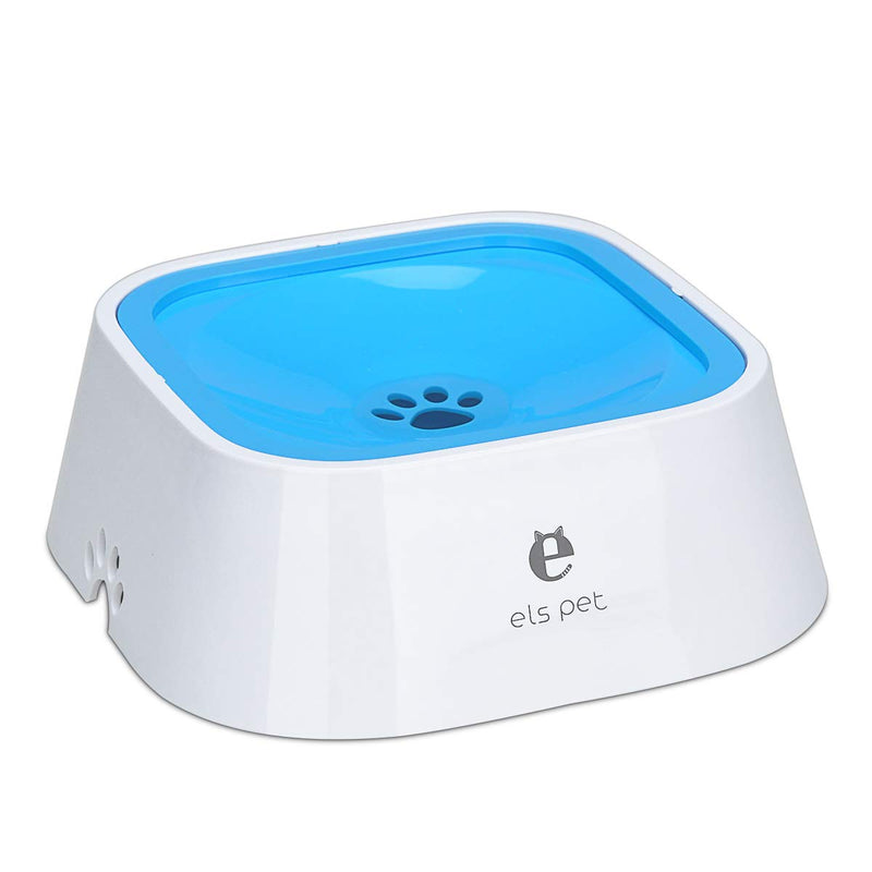 TOWEAR Pet Floating Water Bowl,1.5L Slow-Down Water Feeder Fountain No Spill Anti-Overflow Anti-Choking Automatic Water Food Bowl for Dog Cat Puppy Animal Feeding (Blue) Blue - PawsPlanet Australia