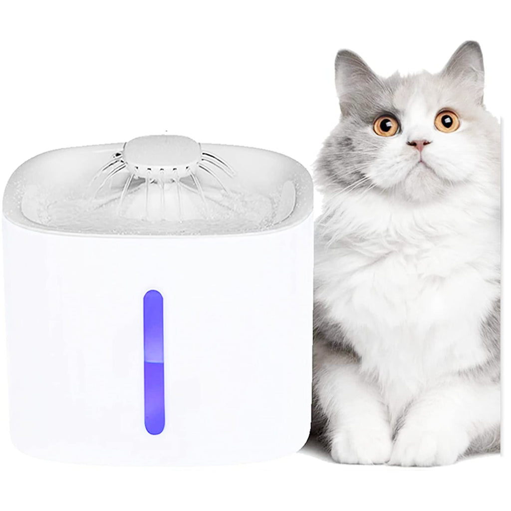 Lypumso Cat Water Fountain, 3L Automatic Pet Water Fountain Cat & Dog Drinking Fountain with 4 Replacement Filters & LED Water Level Window, Water Purification, for Cats, Dogs, Multiple Pets - PawsPlanet Australia