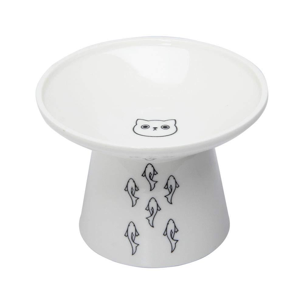 Pet Avenue Hong Kong Porcelain Extra Wide Tall Cat Bowl for Big Cats. Lead Free. Microwave safe. - PawsPlanet Australia