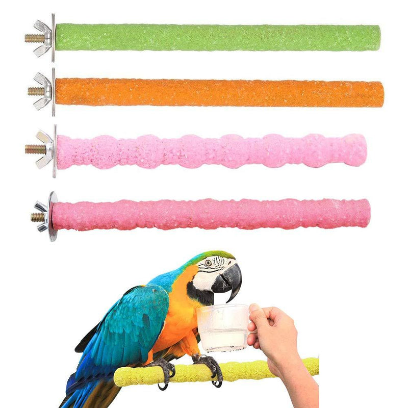 EIKLNN 4 Pieces Budgie Perches for Cage, Cockatiel Perch Stand, Parrot Perches, Bird Grinding Paw Toys, for Budgie Lovebirds Conures Small Birds Cockatiels Parakeets Parrots - PawsPlanet Australia