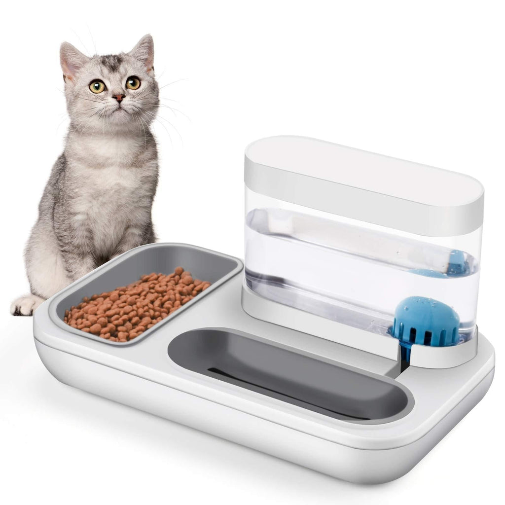 Bohoman Cat Water Bowl, Gravity Water and Food Bowls Cat, Water Food Bowl Double Detachable Anti Spill Non Slip Base Stable Premium for Dog Puppy Pets Automatic Waterer Bowl Set - PawsPlanet Australia