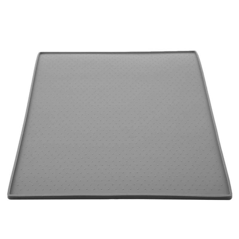 KUIDAMOS Eco-friendly Silicone Grey Pet Place Mat, Dish Bowl Feed Food Water Pad Mat, with Anti-choking Bowl Design,Withstanding -40 Degrees to 240 Degrees(Grey) - PawsPlanet Australia