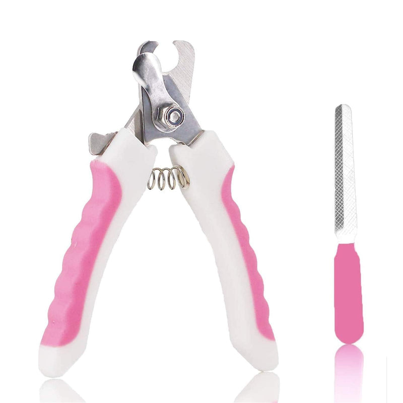 Rosarden Pet Nail Clipper Animal Claws Scissor Cut Set Kit Stay Peaked Pet Nail Clippers Dog Nail Clippers Stainless Steel Claw Cutters for Dogs Cats Birds (Pink) Pink - PawsPlanet Australia