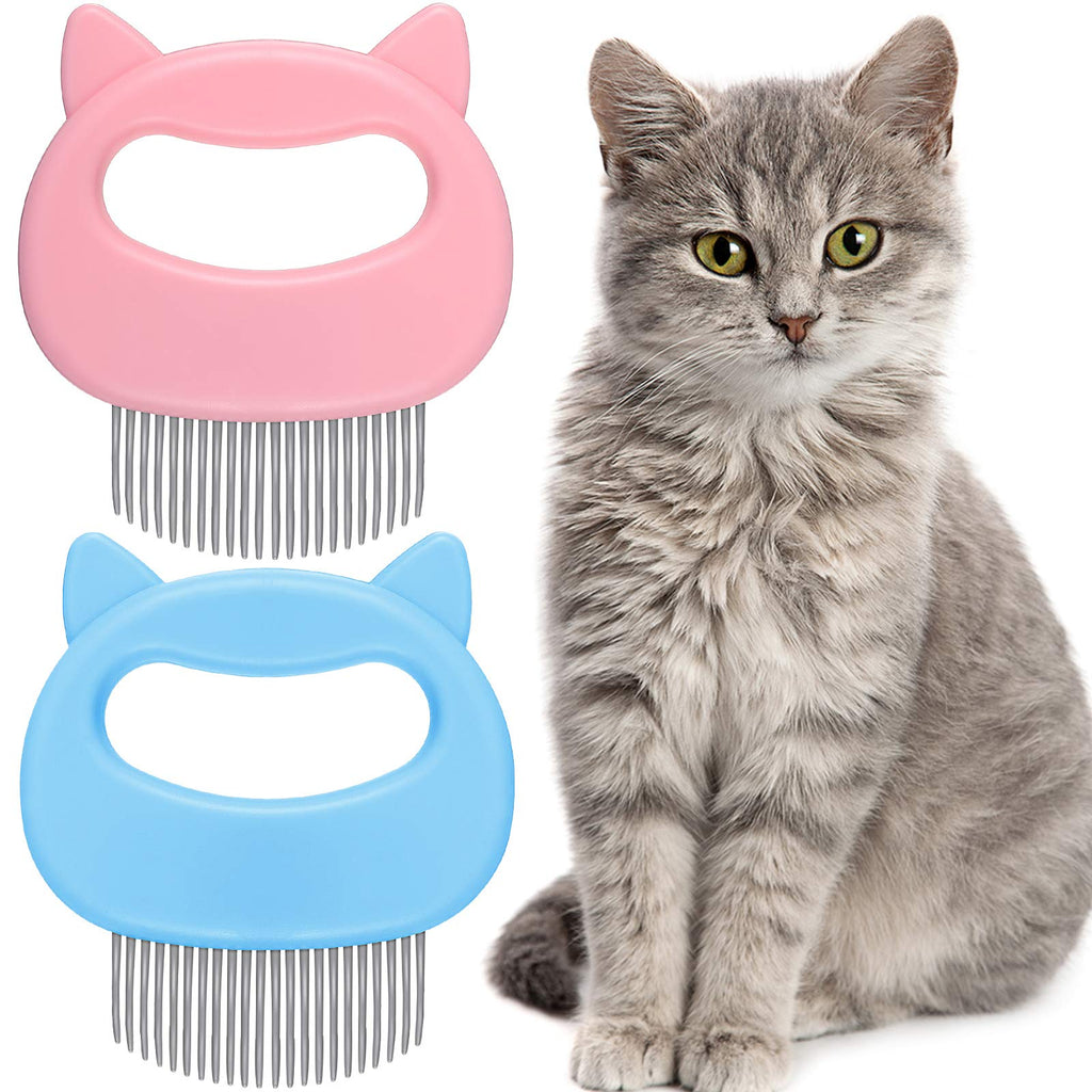 2 Pieces Cat Comb Pet Massage Comb Cat Shell Comb Cat Grooming and Painless Deshedding Matted Tangled Hair for Cats and Dogs - PawsPlanet Australia
