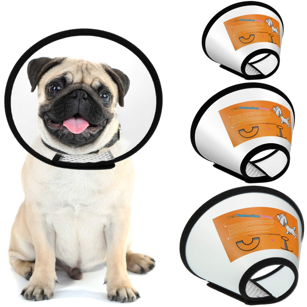 Weewooday 3 Pieces Dog Cone Collar, Adjustable Pet Cone Protective Collar Anti-Bite Lick Wound Cone Healing, Soft Plastic E-Collar Neck Cone for Small, Medium Dog and Cat - PawsPlanet Australia