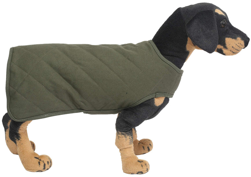 Brabtod Warm Dachshund Coat - Pets Wax Dog Jacket for Winter Windproof Waterproof Dog Coat for Small, Medium, Large Dogs-green-M M(Back Length:40cm) green - PawsPlanet Australia