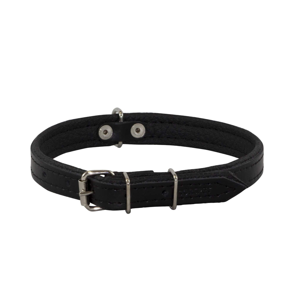 Corspet Top Genuine Leather Dog Collar – Extra Soft Padded Double Sided Dog Collar | Long Lasting Leather Collar for Puppy Small Medium X Large Dogs - Handcrafted in The EU - Black/Small - PawsPlanet Australia