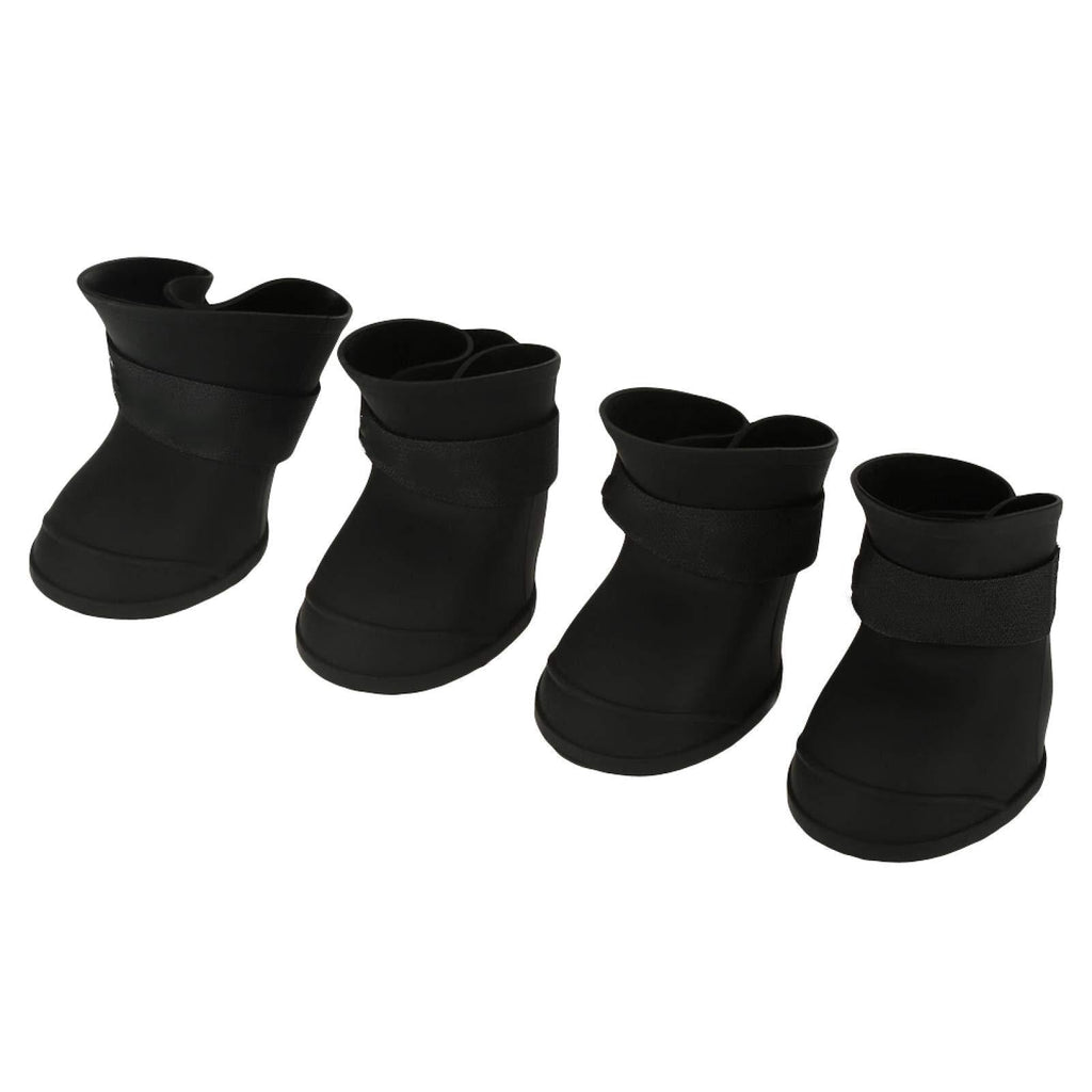 Oumefar Dog Cat Shoes Windproof Pet Dog Rain Boots Anti-slip Pet Dog Boots Waterproof with Adjustable Rugged for Puppy Dogs(XL black) XL black - PawsPlanet Australia