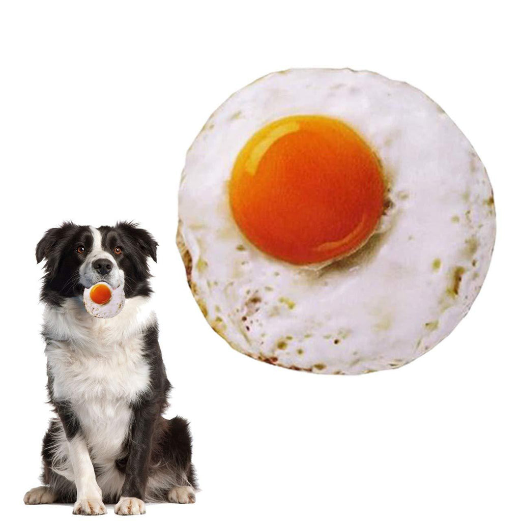 SUPPUP Soft Squeaky Realistic Food Dog Toy. Durable Plush Design EGG - PawsPlanet Australia