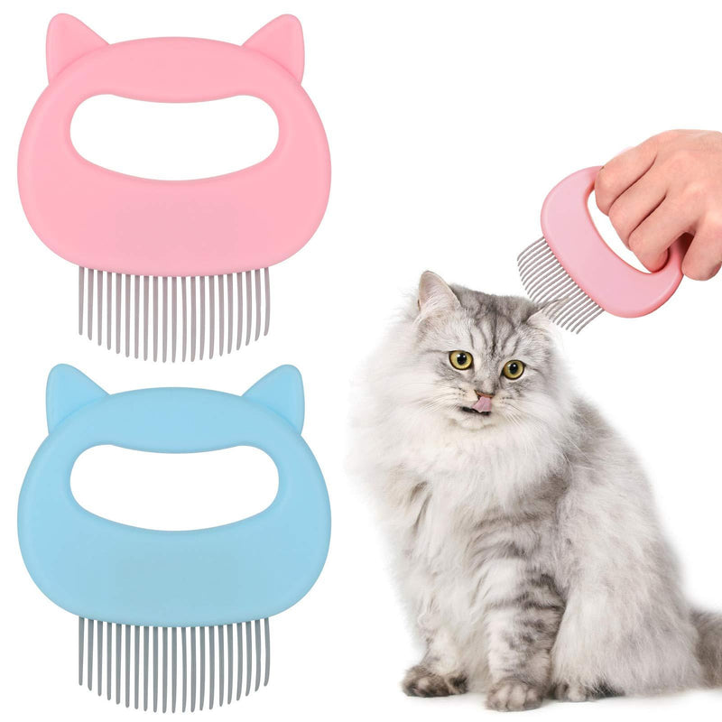 GOTH Perhk 2 Pack Cat Massage Comb, Cat Dog Grooming Comb, Pet Hair Removal Massage Relaxing Shell Comb Tool - PawsPlanet Australia