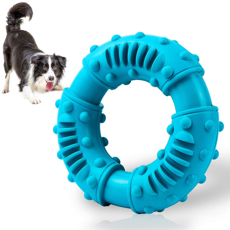 FENRIR Dog Chew Toy Strong Rubber Ring Interactive Medium/Large Dogs Training Tough Toys for Aggressive Chewers Almost Indestructible Dog Great Gift (Blue) onesize - PawsPlanet Australia