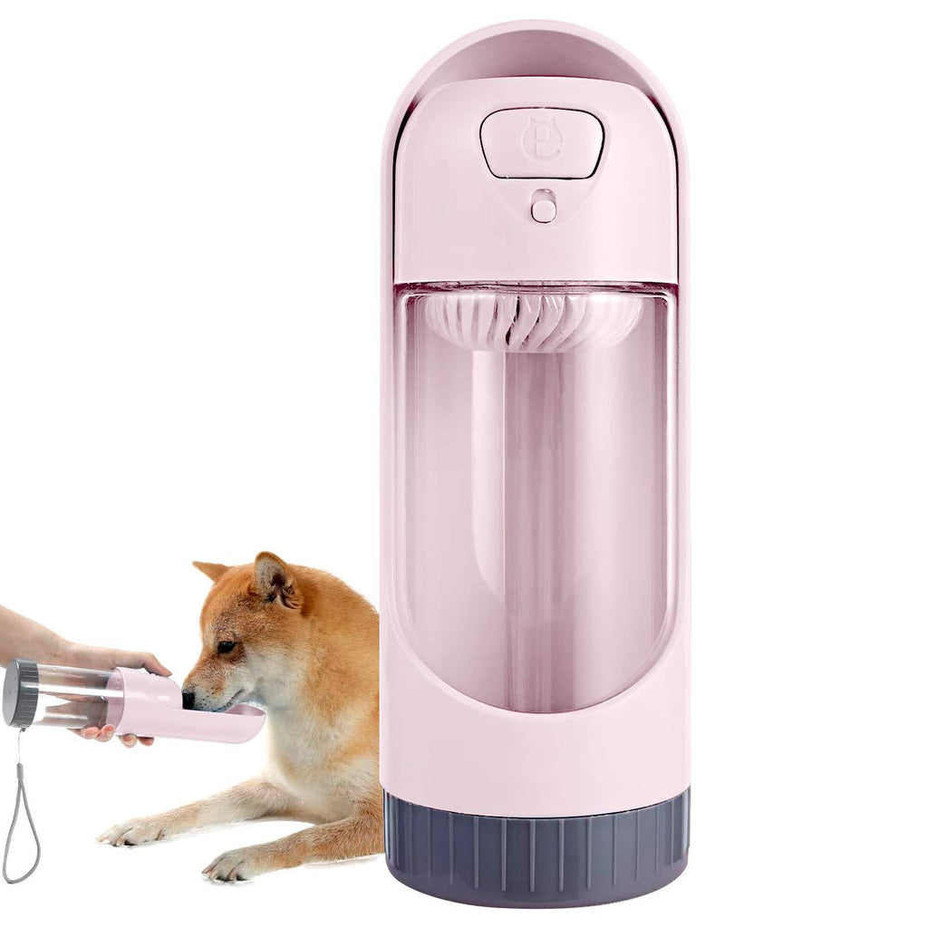 S/J Dog Water Bottles, Leak Proof Portable Puppy Water Dispenser, for Pets Outdoor Walking/Hiking/Travelling (10OZ) Pink - PawsPlanet Australia
