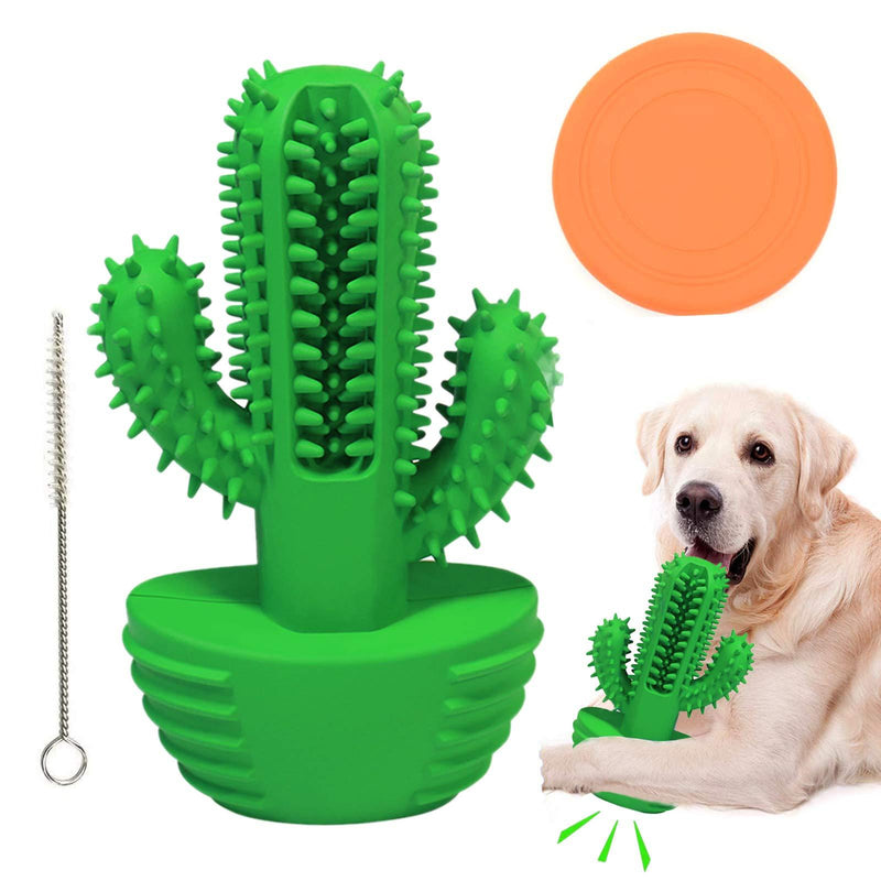 DOHAOOE Dog Chew Toys - Indestructible Squeaky Dog Toothbrush Toys for Large Medium Small Aggressive Chewers Dogs, Easy Teeth Cleaning, 100% Natural Rubber - PawsPlanet Australia