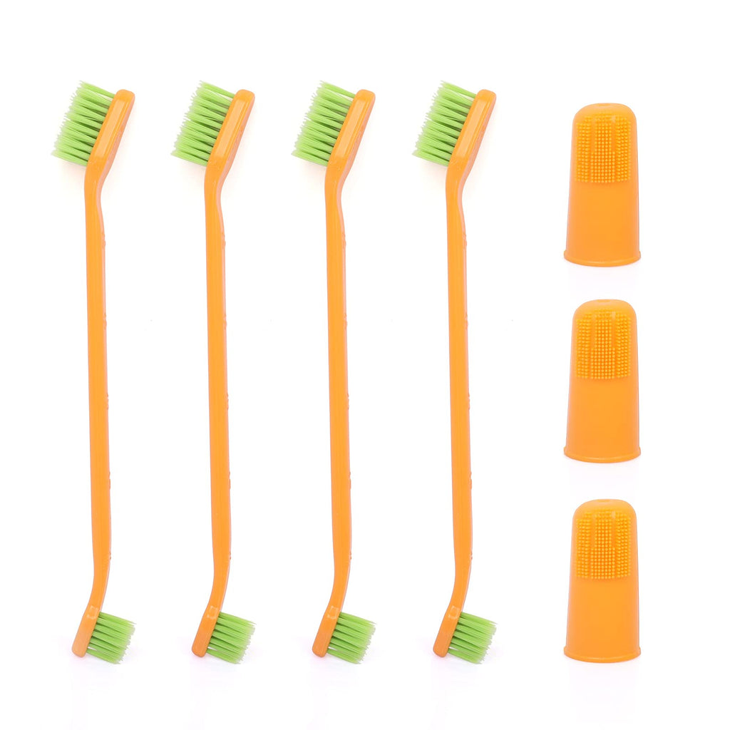 Professional Dog Toothbrushes from Large to Small | Best Dog Cat Toothbrush Series with Many Size Options Breeds. Safe Super Soft Bristles & Finger Brushes. Dual Ended Long Dog & Cat Toothbrush. - PawsPlanet Australia