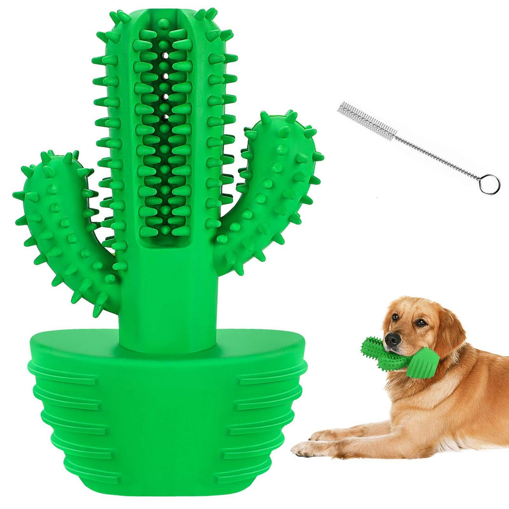 G.C Dog Chew Toys Indestructible Squeaky Toy Cactus Toothbrush Interactive Tough Durable Teeth Cleaning for Aggressive Large Medium Pets Doggy - PawsPlanet Australia