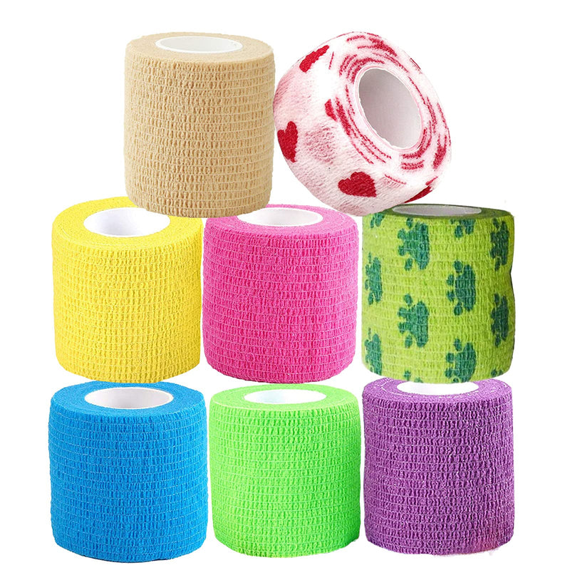 Hoperxy Vet Wrap Self Adhering Bandage stretch Tape Pet Elastic Bandage Injury Wrap Tape for Wrist Ankle Sprains & Swelling - PawsPlanet Australia