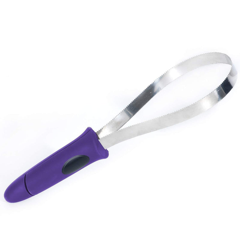 BOTH WINNERS Dual-Sided Shedding Blade with Stainless Steel Blade, De-Shedding Tool for All Dogs with Soft Touch Grip Handle(PURPLE) purple - PawsPlanet Australia