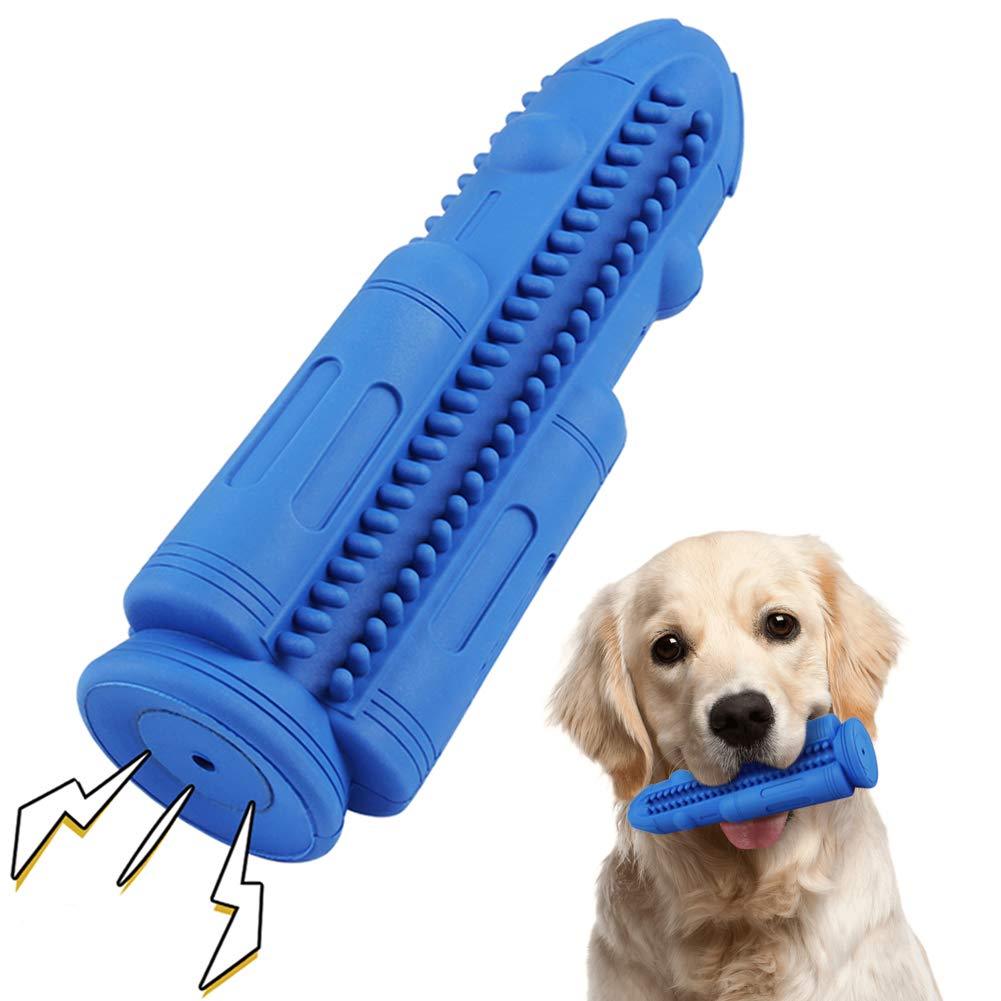 Dog Chew Toys Teeth Cleaning Toothbrush Squeaky Toy, Durable Puppy Teething Chew Toy Tough Pet Dental Oral Care Brushing Sticks Dogs Chewing Toys for Aggressive Chewers Small Medium Breed - PawsPlanet Australia