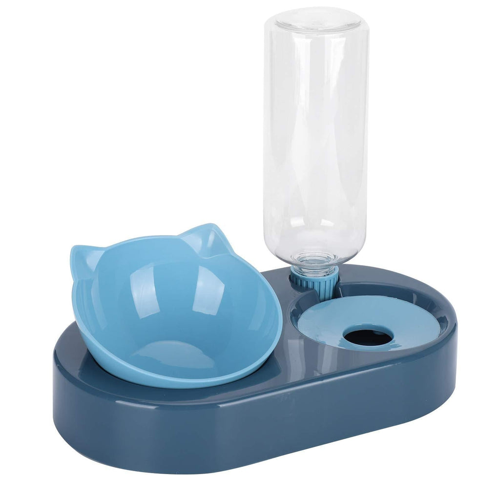 Cat Bowls,Gravity Water and Food Bowl for Cat and Small Dog,Tilted Raised Cat Feeder Bowls,Splash‑Proof&Non‑Wet Mouth,for Feeding and Watering Pets. (Blue, Box Packaging) Blue, Box Packaging - PawsPlanet Australia