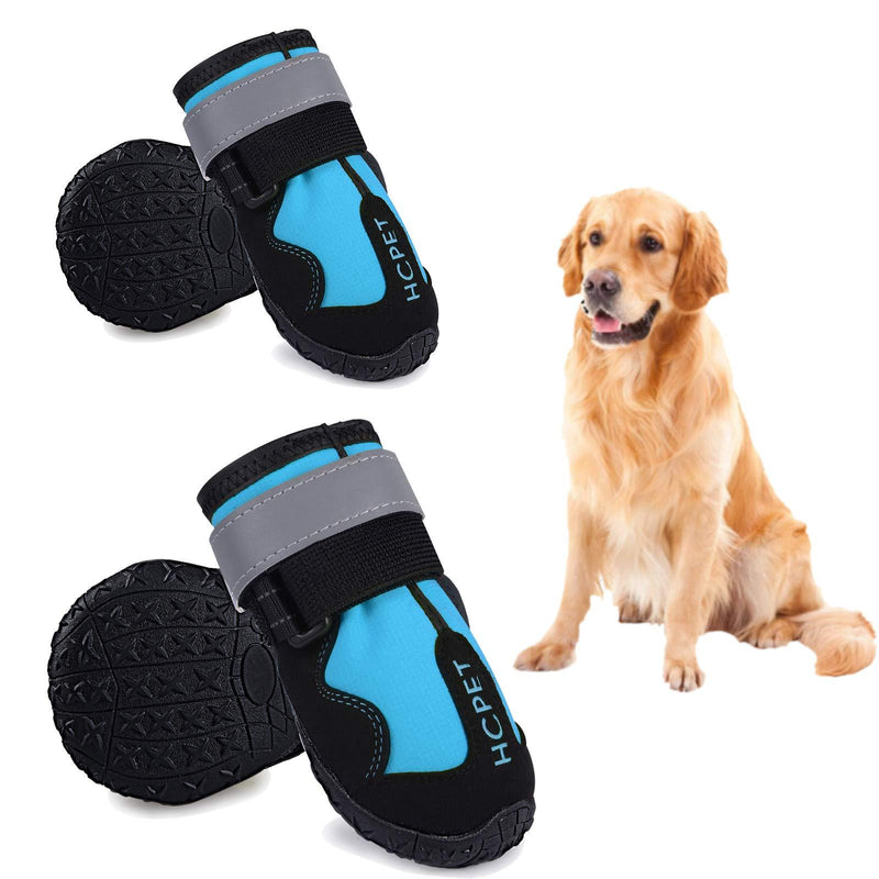 esafio Waterproof Anti Slip Dog Shoes, Outdoor Hiking Sport Dog Shoes for Big Large Dogs (7#, Blue) 7# - PawsPlanet Australia