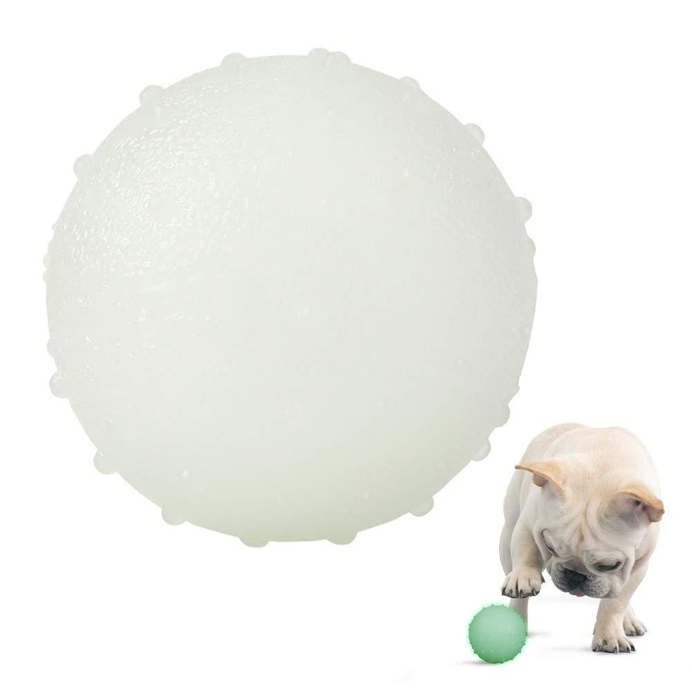 AnCoSoo Dog Ball, Light Up Dog Ball Glow in The Dark, Pet Chew Toys Balls for Large and Small Dogs, Interactive Pet Toys Toy Training,Playing Running 01 - PawsPlanet Australia