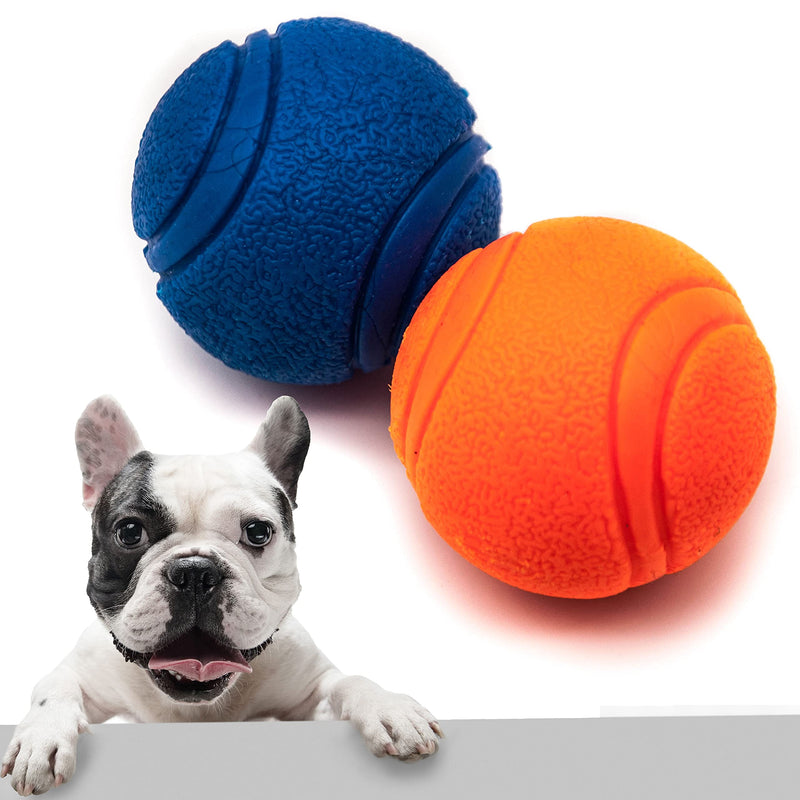 Pet Touch 2 X 5cm Solid Core Rubber Ball HIGH BOUNCING Dog Toys Indestructible Virtually Tough Dog Toys Interactive Dog Toys Strong Rubber Balls for dogs (Small (50mm), 2 Balls(Blue+Orange)) Small (50mm) 2 Balls(Blue+Orange) - PawsPlanet Australia