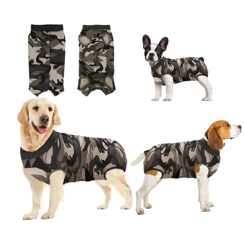 oUUoNNo Recovery Suits for Dogs Cats Surgical Recovery Suit for Female Male Abdominal Wounds Spay or Skin Diseases,Cone E-Collars Alternatives, Anti-Licking Pet Vest Post Surgery (XS, Camouflage) XS - PawsPlanet Australia