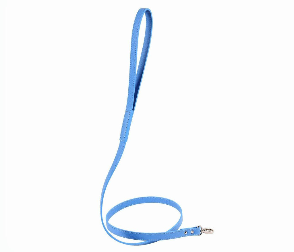 Moshiqa Balley Leather Dog Leash Blue Medium - PawsPlanet Australia