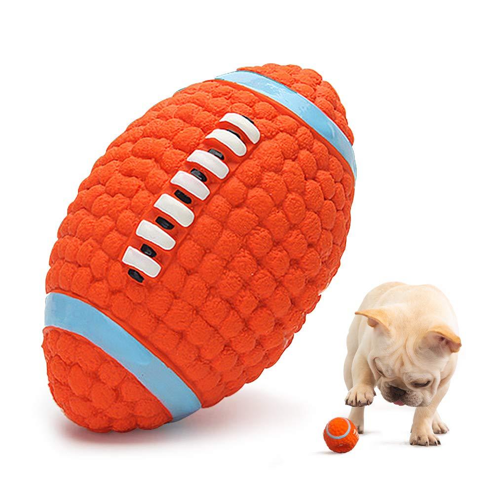 Squeaky Dog Play Rugby, Latex Dog Toys Ball, Floating Ball for Toy Interactive Fetch & Play for Small Medium Dogs (Squeaky Dog Toys)… - PawsPlanet Australia