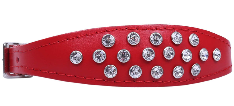 sarcia Bling Red Collar Exclusive- 25 cm One Size - PawsPlanet Australia